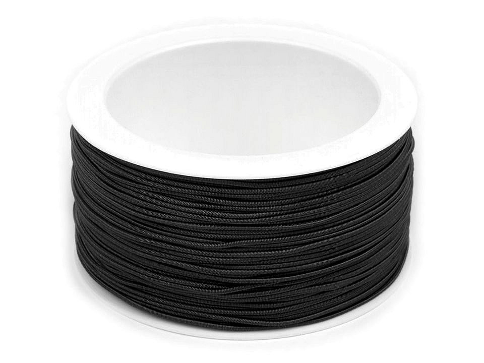 Elastic rotund Ø1,2 mm, negru, 50 m