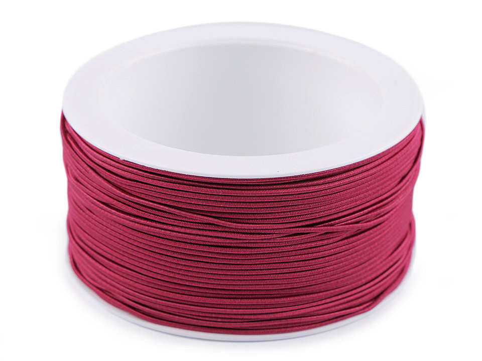 Round elastic Ø1.2 mm, dark fuchsia, 50 m