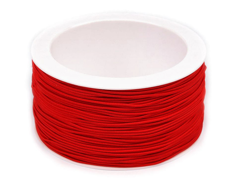 Round elastic Ø1.2 mm, red, 50 m