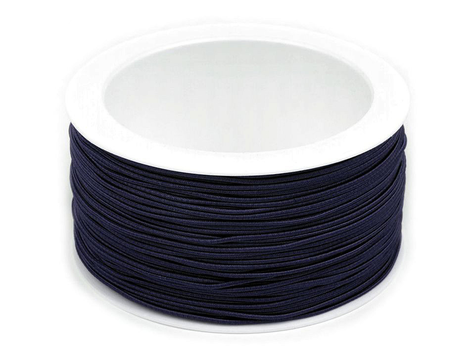 Round elastic Ø1.2 mm, dark blue, 50 m