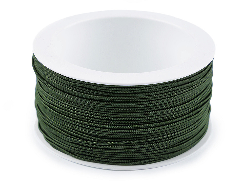 Round elastic Ø1.2 mm, forest green, 50 m