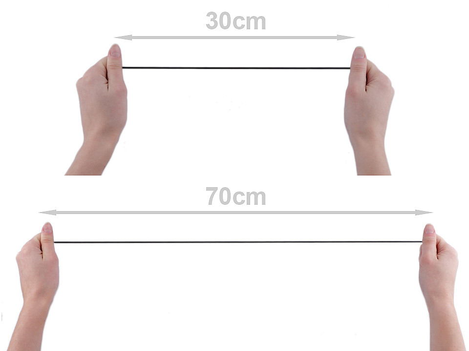 Runde Gummikordel Ø1,2 mm, weiß, 50 m