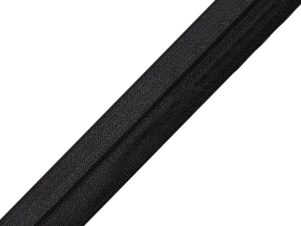 Hemming elastic band, half width 18 mm, black, 25 m