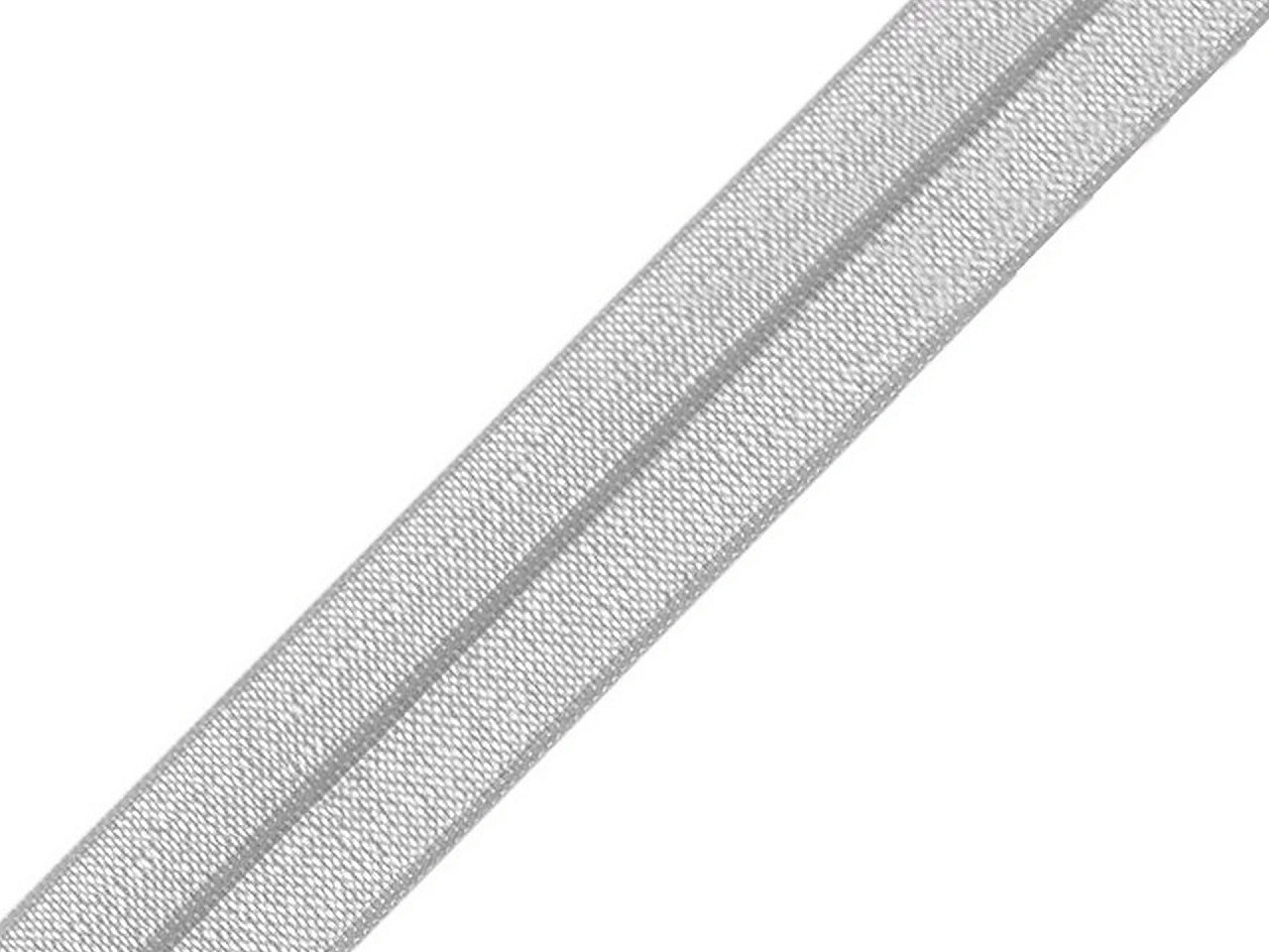 Hemming elastic band, half width 18 mm, grey, 25 m