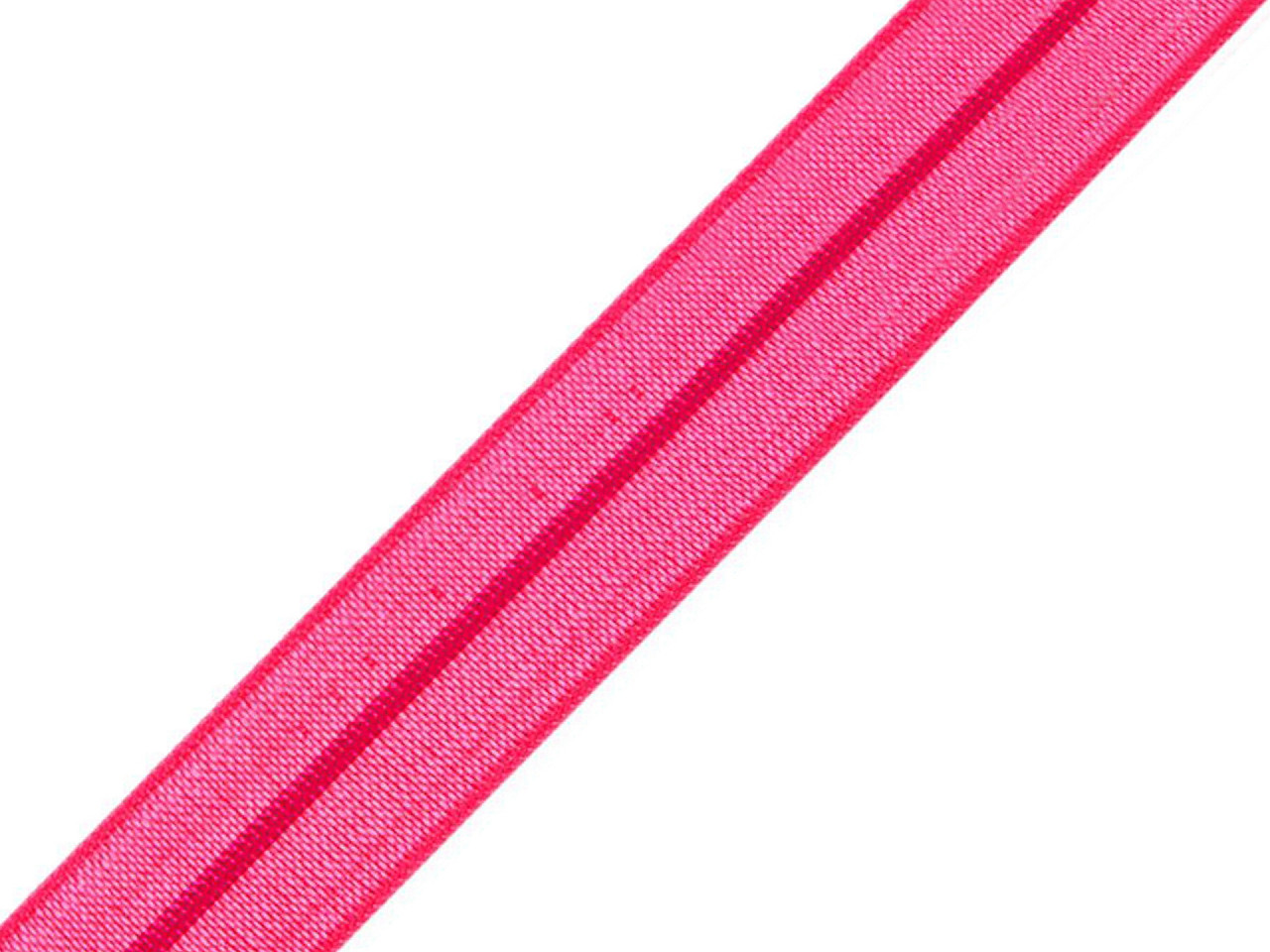 Hemming elastic band, half width 18 mm, pink, 5 m