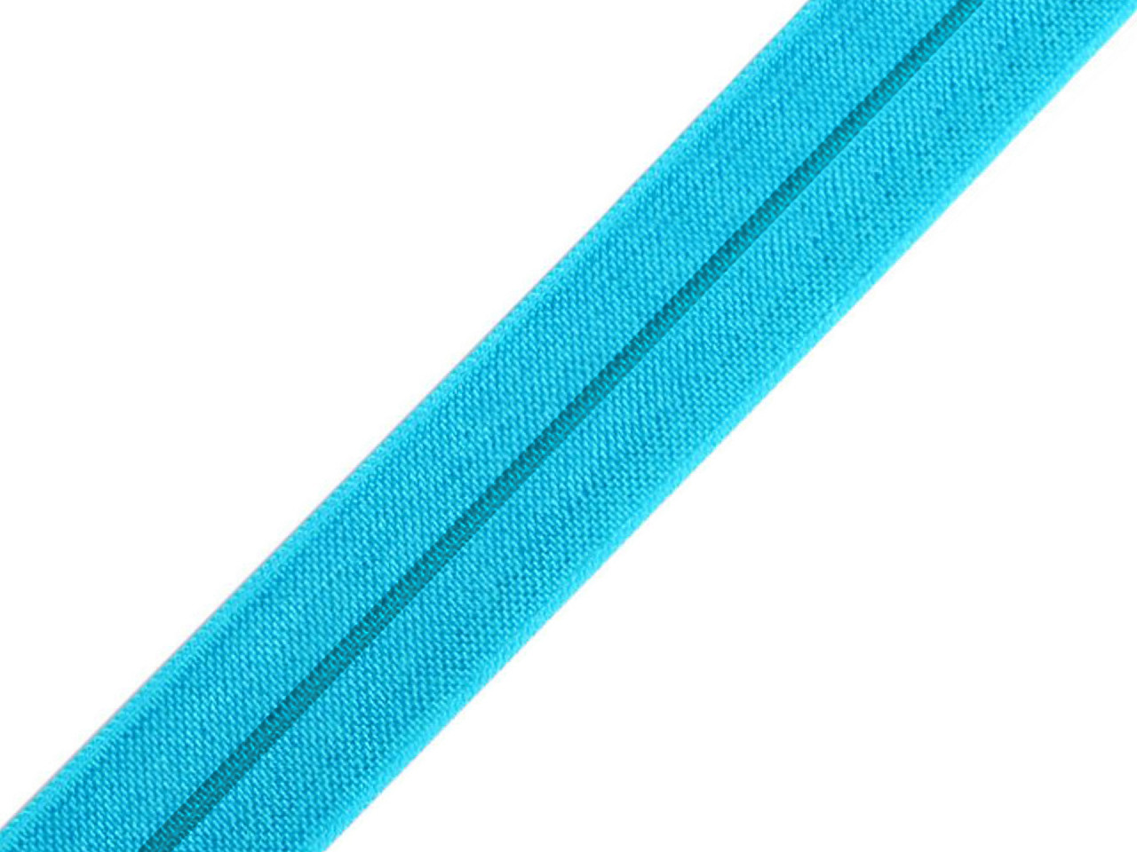 Hemming elastic band, half width 18 mm, azure blue, 25 m