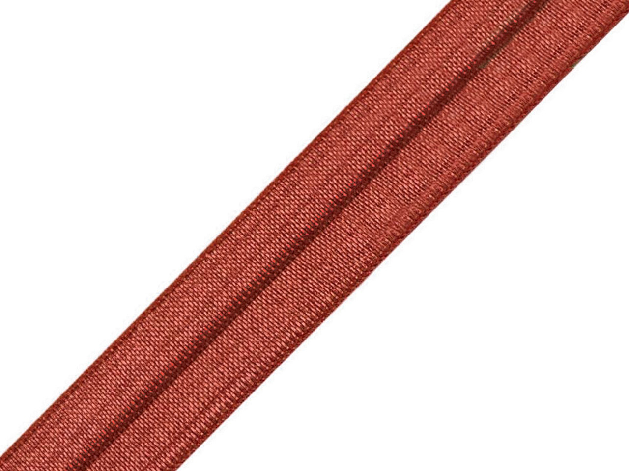 Hemming elastic band, half width 18 mm, brown, 25 m