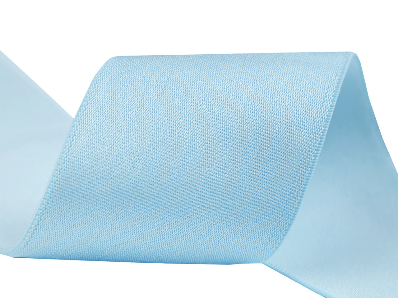 Satin elastic band 50 mm wide, cornflower blue, 1 m