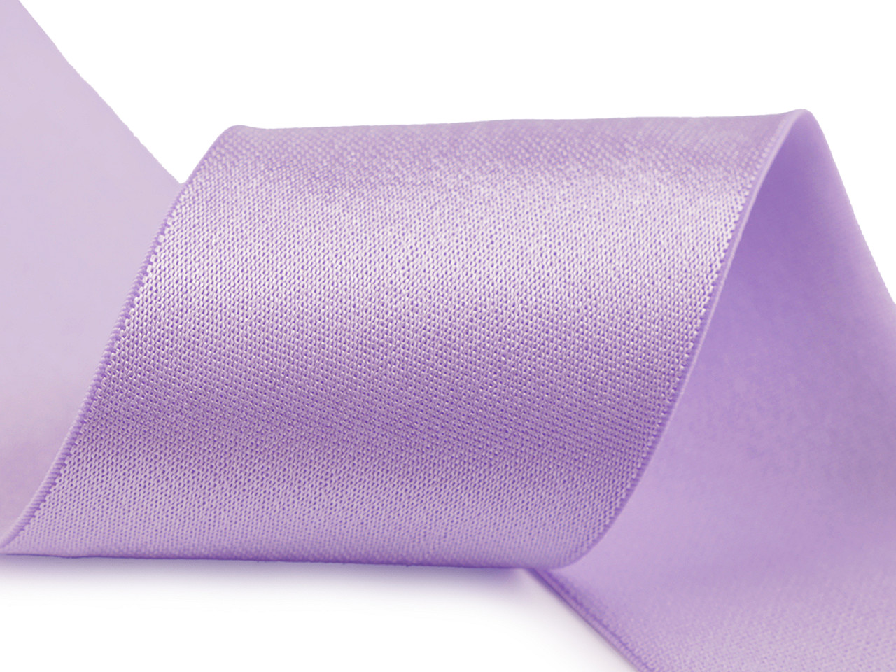 Satin elastic band width 50 mm, purple lilac, 1 m