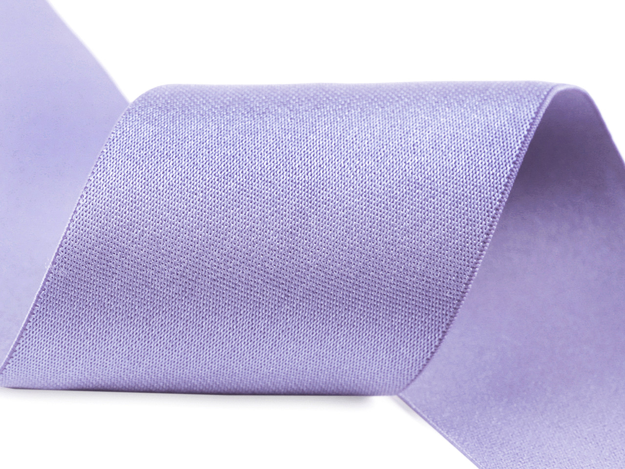 Satin elastic band 50 mm wide, lavender, 1 m