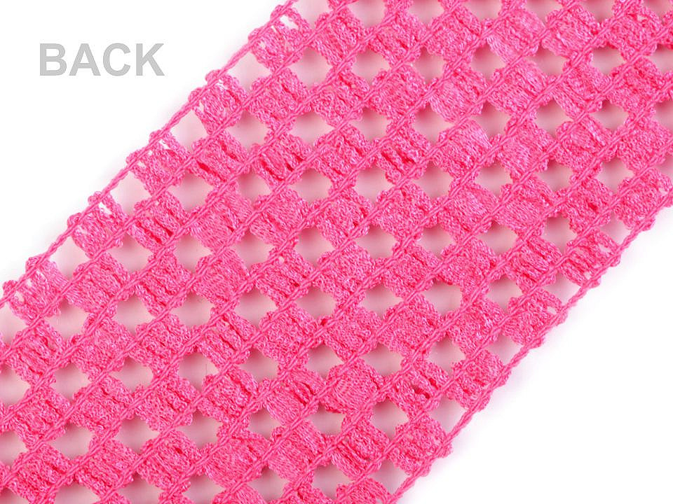 Tutu skirt net elastic 70 mm wide, pink, 1 m