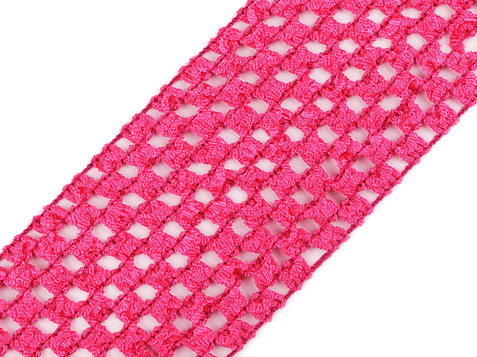 Tutu skirt net elastic 70 mm wide, pink, 1 m