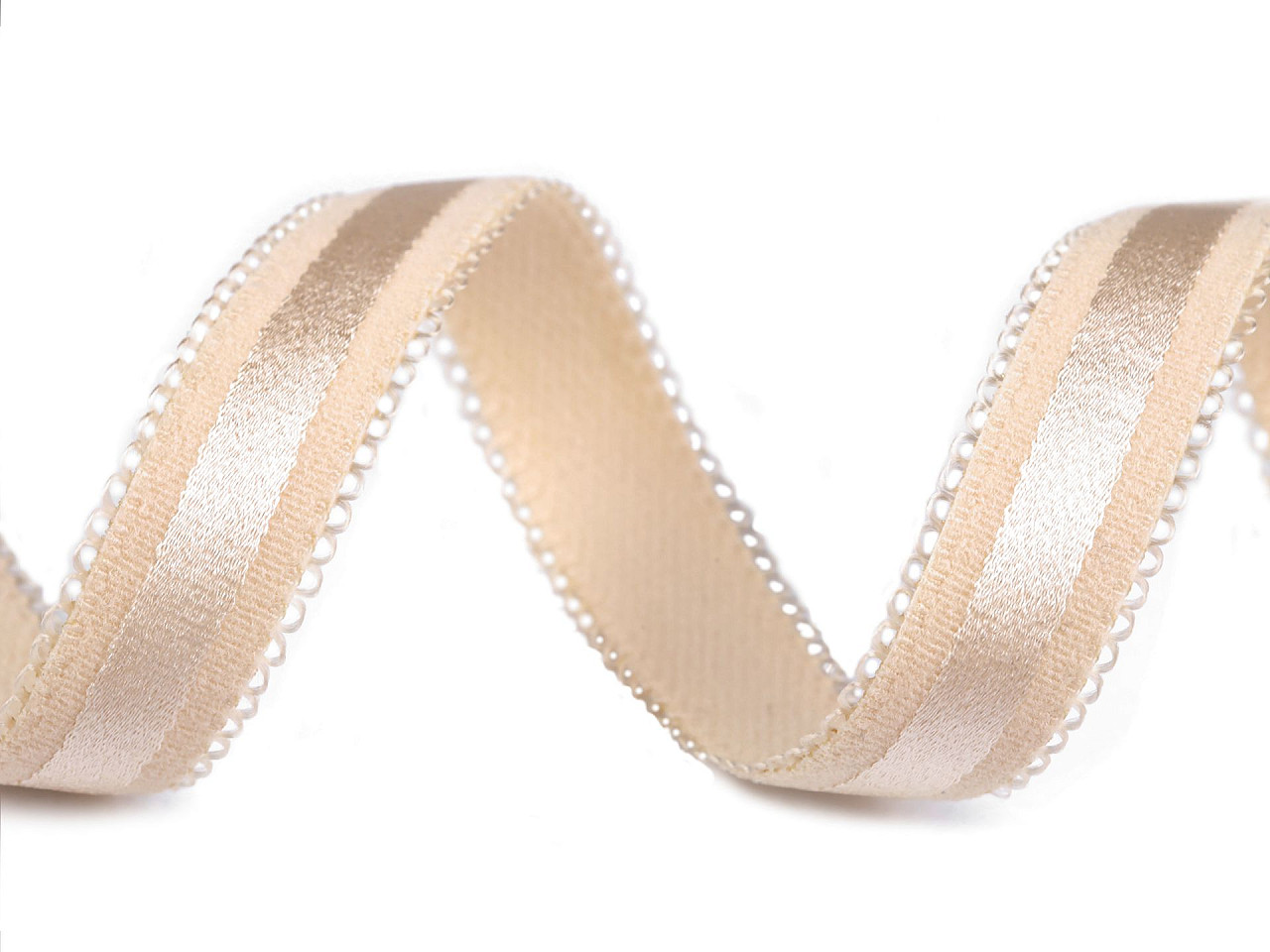 Pruženka ramínková šíře 16 mm, střední, 2 krémová nejsvět.