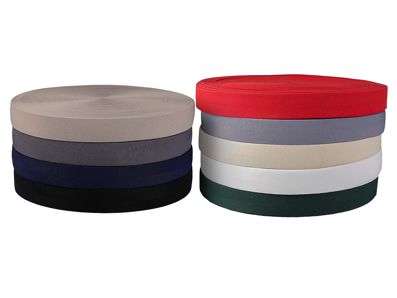 Pruženka s keprovým vzorem na opasky a šle šíře 40 mm, střední, 7 červená