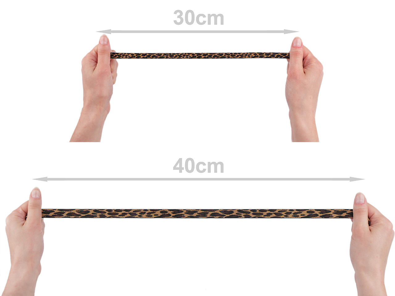 Guma s leopardím vzorom / ramienková šírka 15 mm