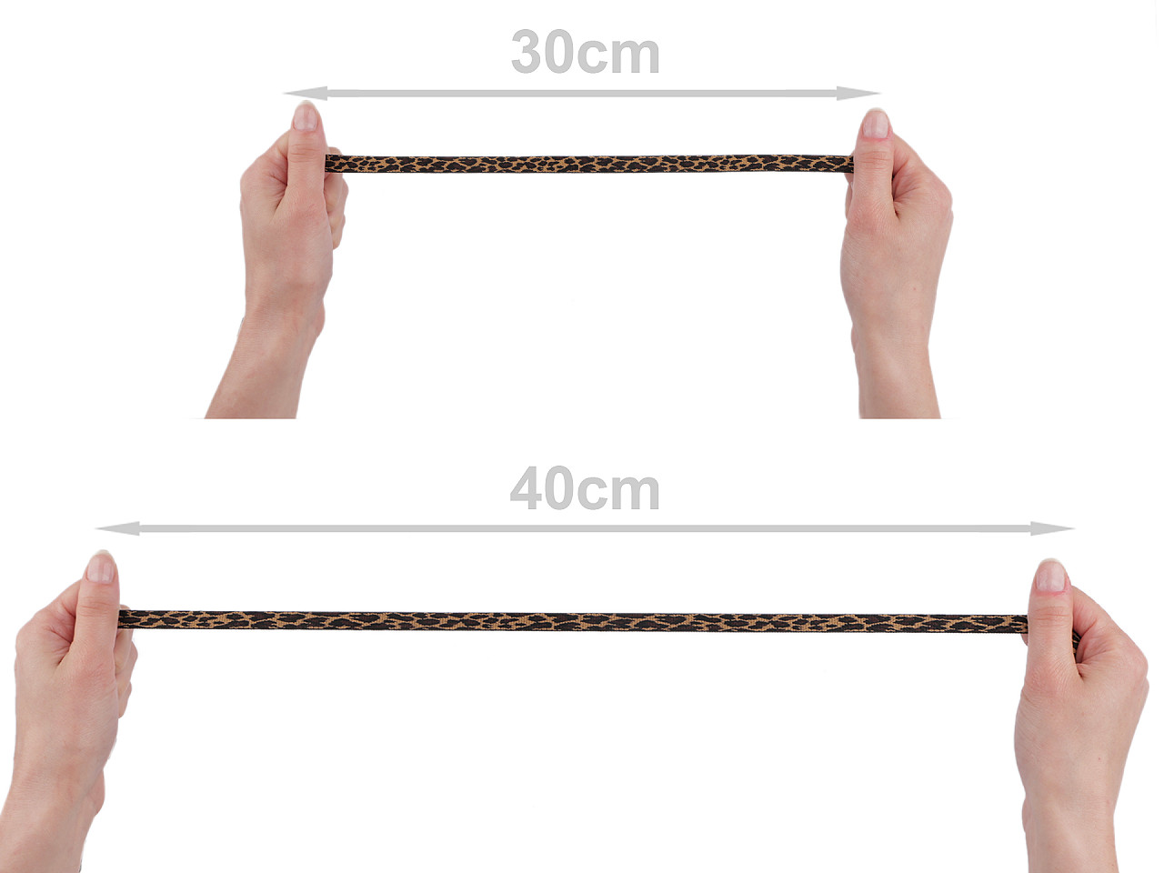 Guma s leopardím vzorom / ramienková šírka 10 mm