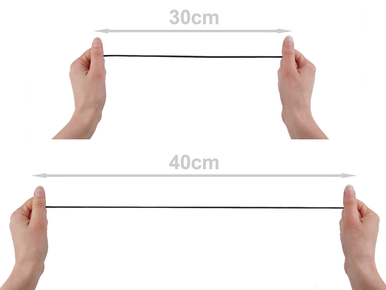 Kulatá pruženka Ø3 mm, střední, 12 černá