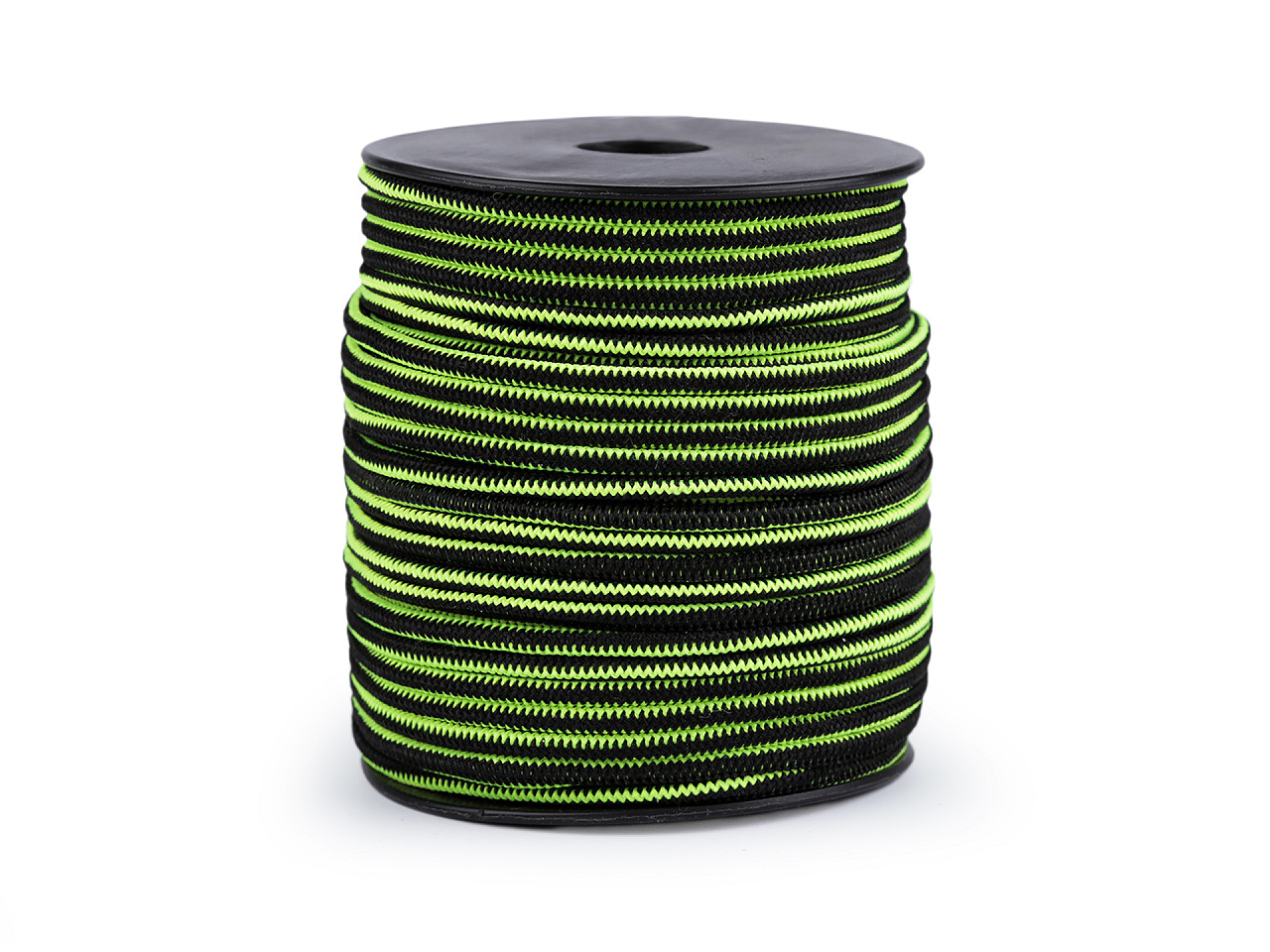 Kulatá pruženka Ø2,5 mm připomínající zip, střední, 2 bílá černá