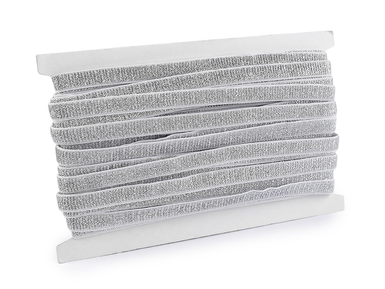 Pruženka brokátová / ramínková šíře 10 mm s lurexem, střední, 2 černá