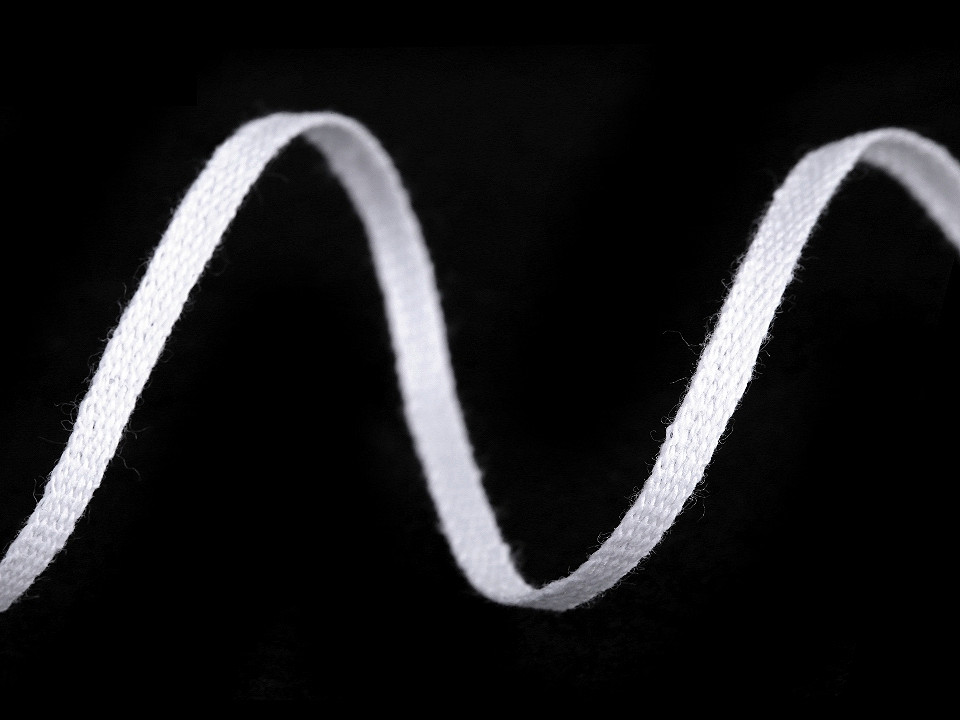 Bavlnená šnúra - pertle šírka 3 mm