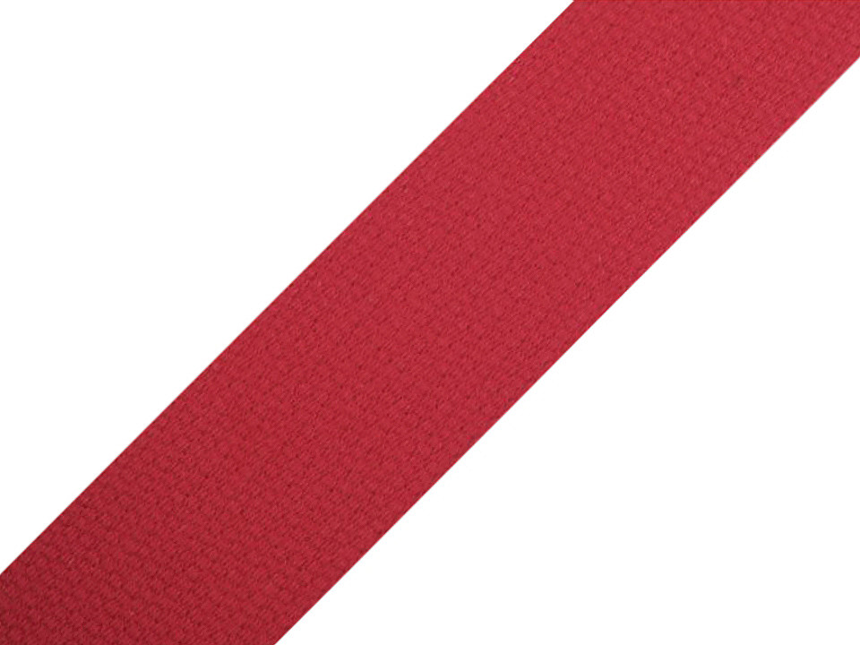 Cotton webbing 30 mm wide, red, 25 m