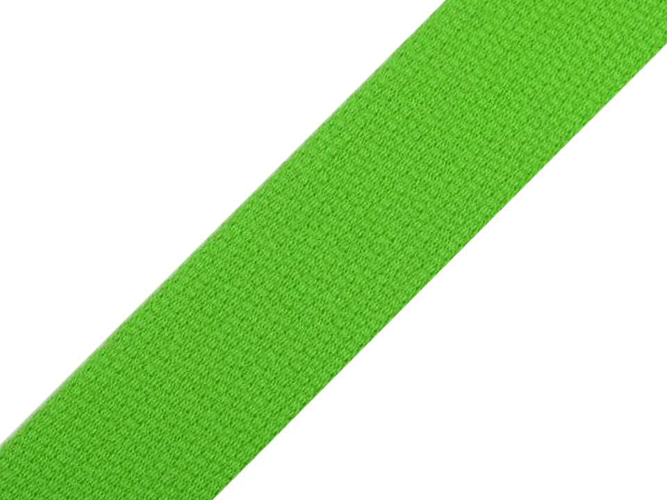 Cotton strap 30 mm wide, light green, 25 m