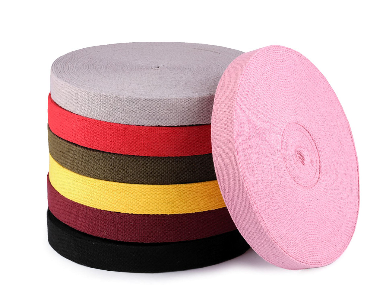 Bavlněný popruh šíře 30 mm, malé, 13 černá