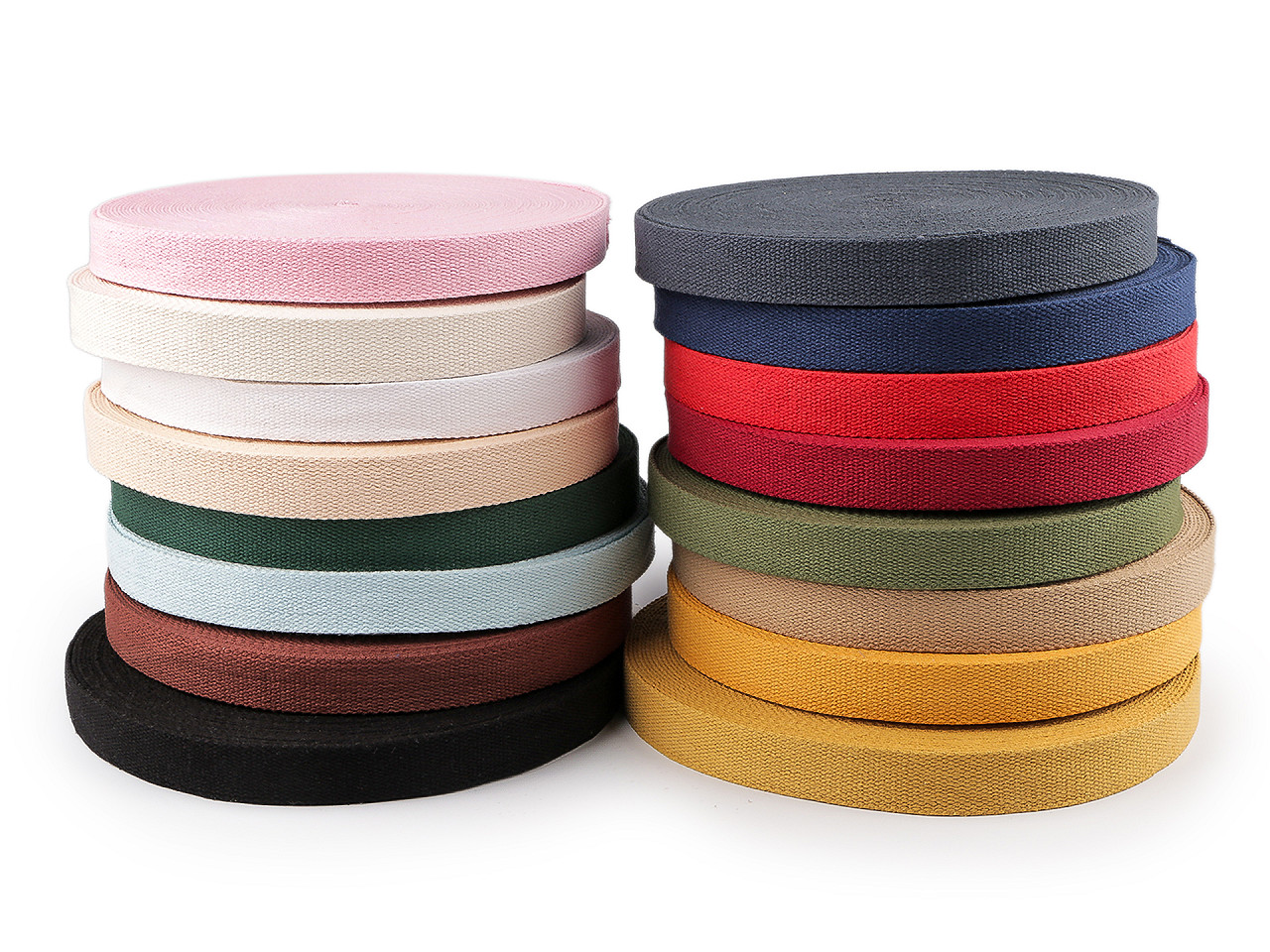 Bavlněný popruh šíře 25 mm, střední, 29 bordó