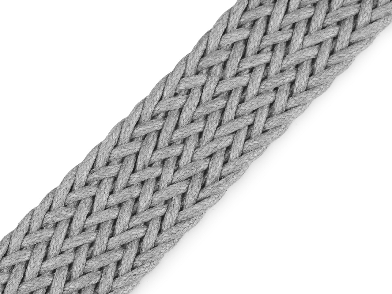 Braided strap width 30 mm, gray, 1 m