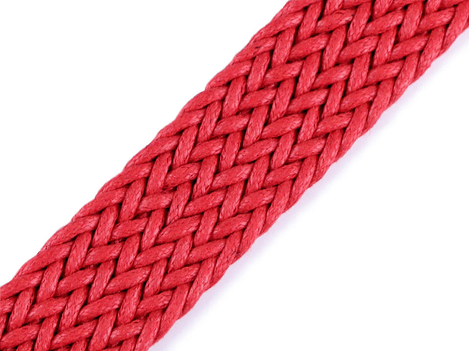 Braided strap width 30 mm, red, 1 m