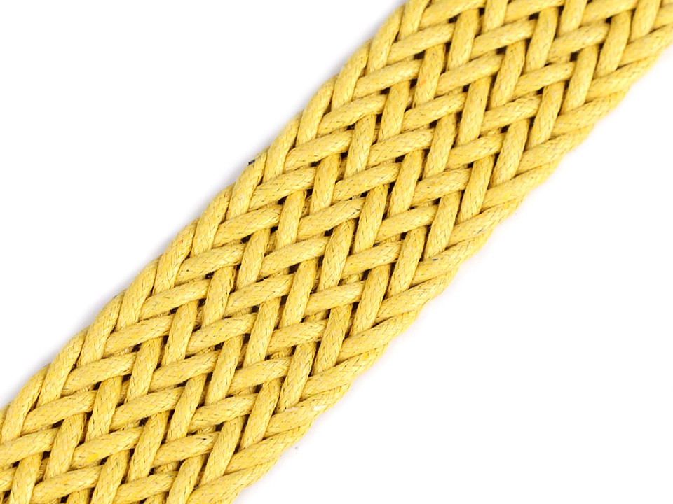 Braided strap width 30 mm, mustard, 1 m