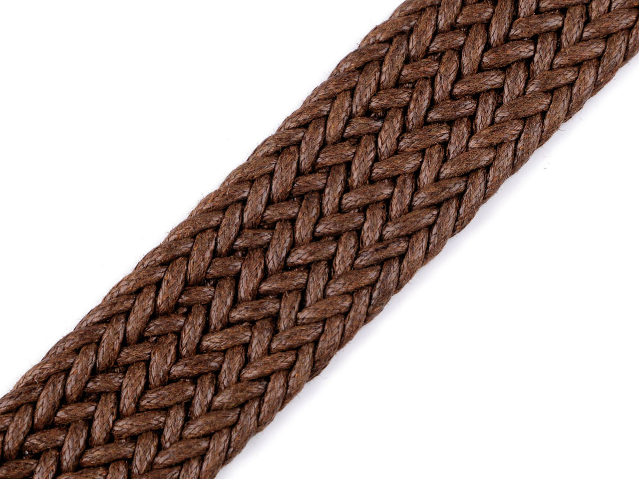 Braided strap width 30 mm, brown, 1 m