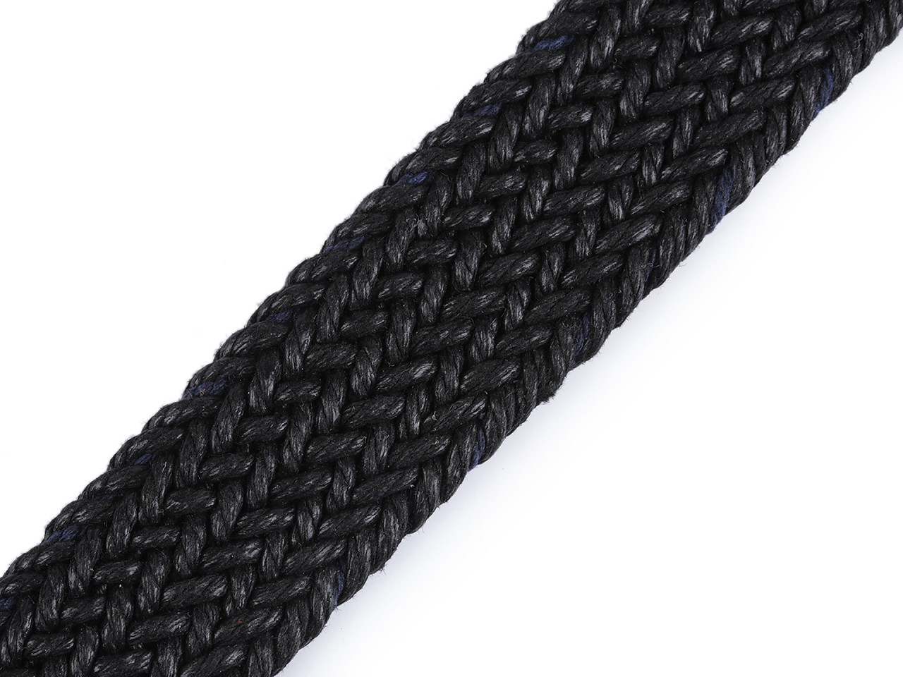 Braided strap width 30 mm, black, 1 m