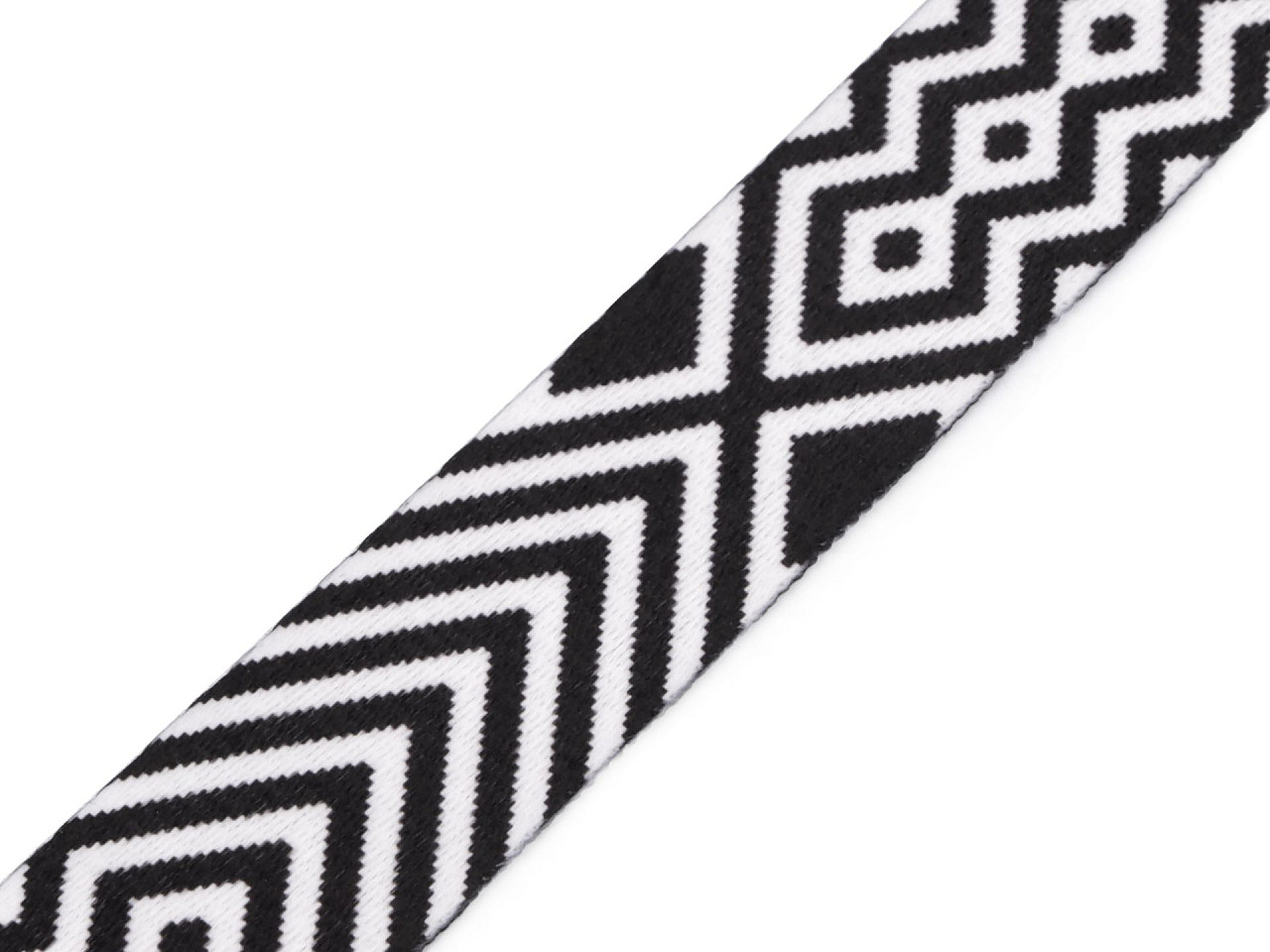 Oboustranný popruh šíře 38 mm, střední, 1 bílo-modrá