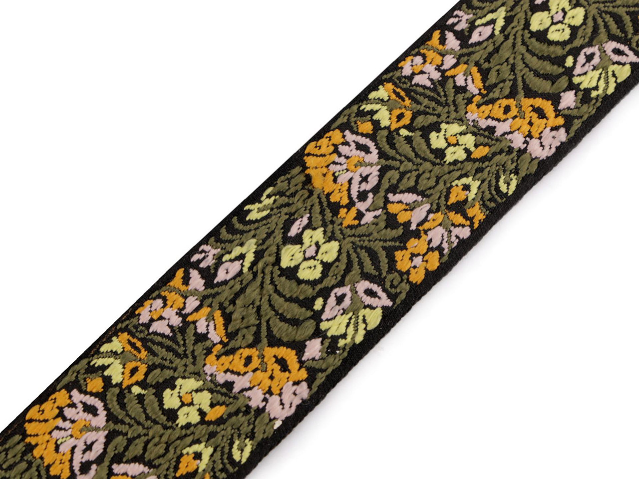 Popruh s výšivkou šíře 50 mm, střední, 2 červená