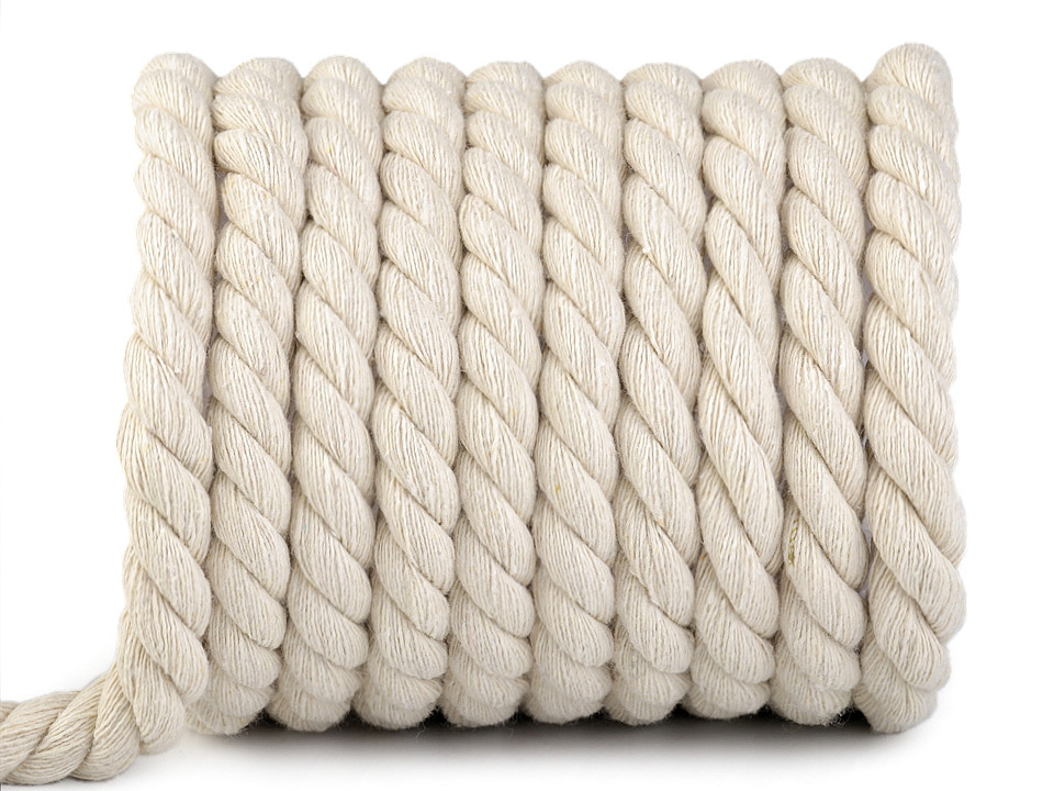 Bavlnená šnúra krútená Ø15 mm macrame
