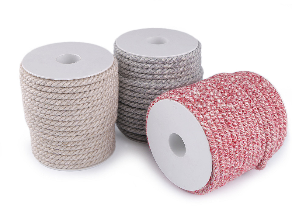 Krútená šnúra dvojfarebná Ø6 mm macrame