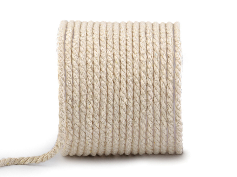 Bavlnená šnúra krútená Ø5 mm macrame