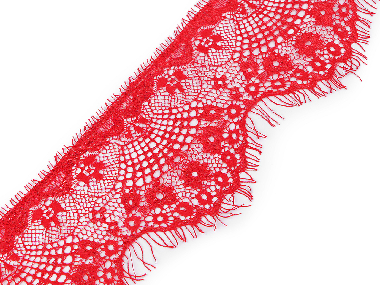 French lace 90 mm wide, red, 30 m