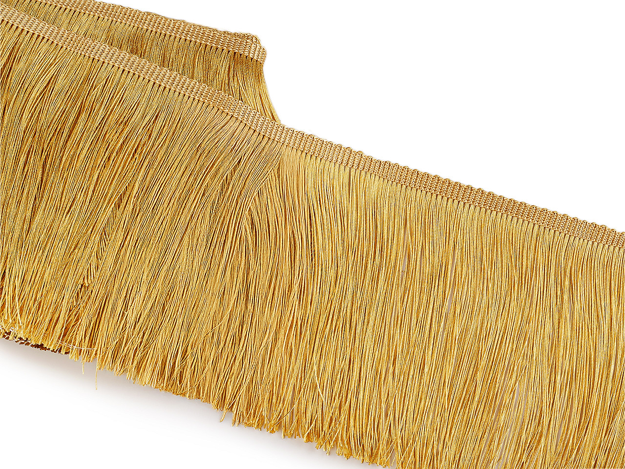 Třásně lesklé husté šíře 15,5 cm, střední, 13 zelená elektrická