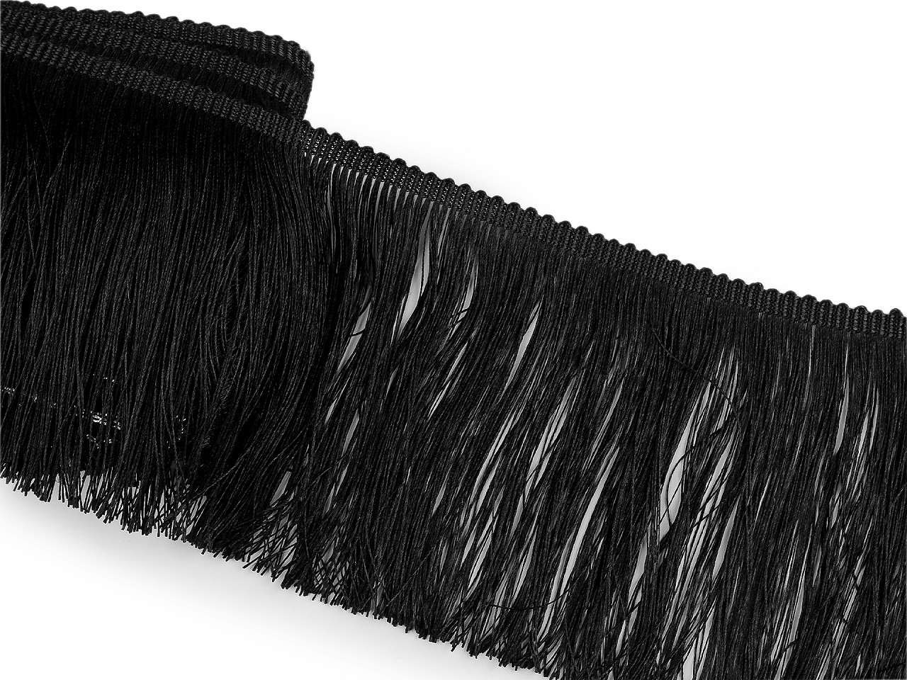 Třásně lesklé husté šíře 15,5 cm, střední, 13 zelená elektrická