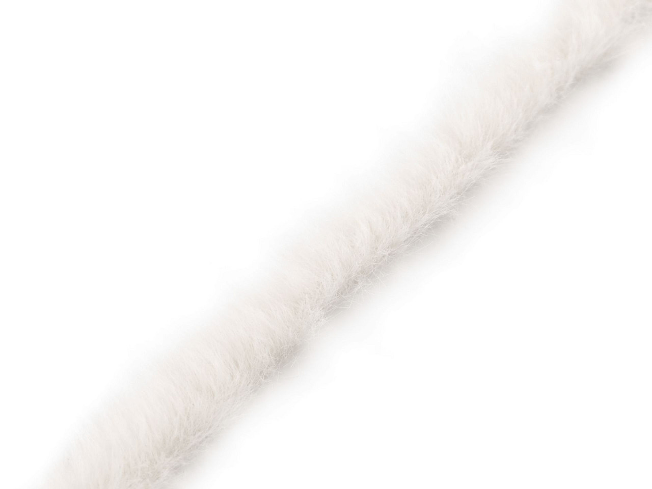 Odevný / dekoračný kožušinový prúžok plochý, rezaný šírka 1,5 cm