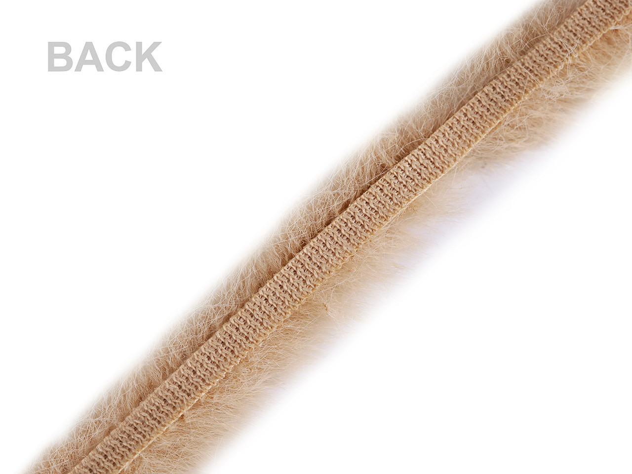 Oděvní / dekorační kožešinový proužek plochý, řezaný šíře 1,5 cm, malé, 15 šedá světlá