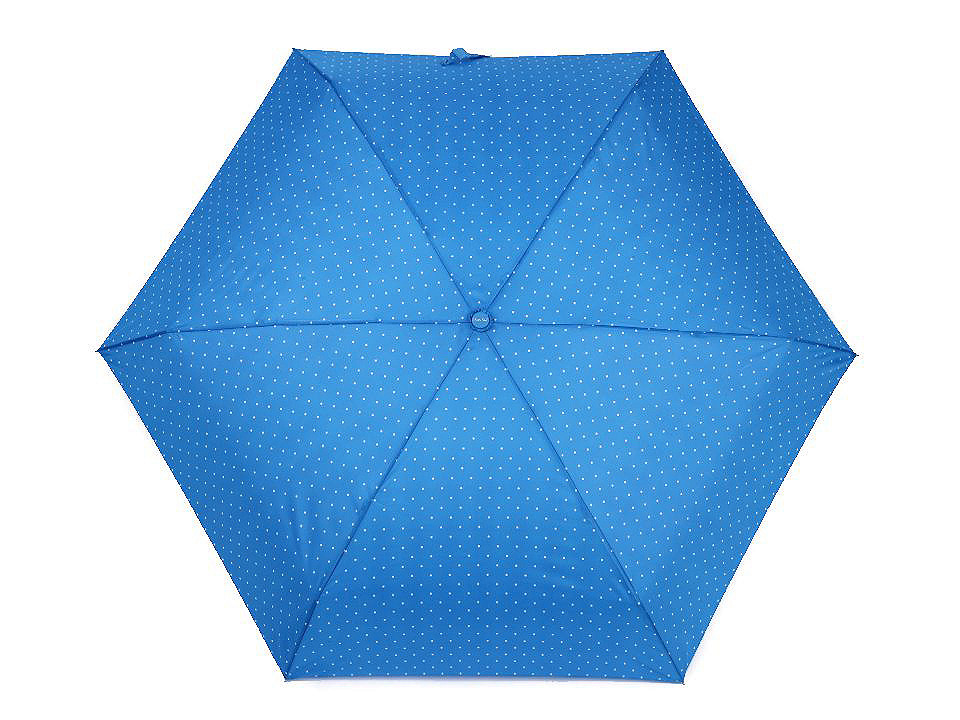Mini umbrelă pliabilă cu buline, albastru intens, 1 buc
