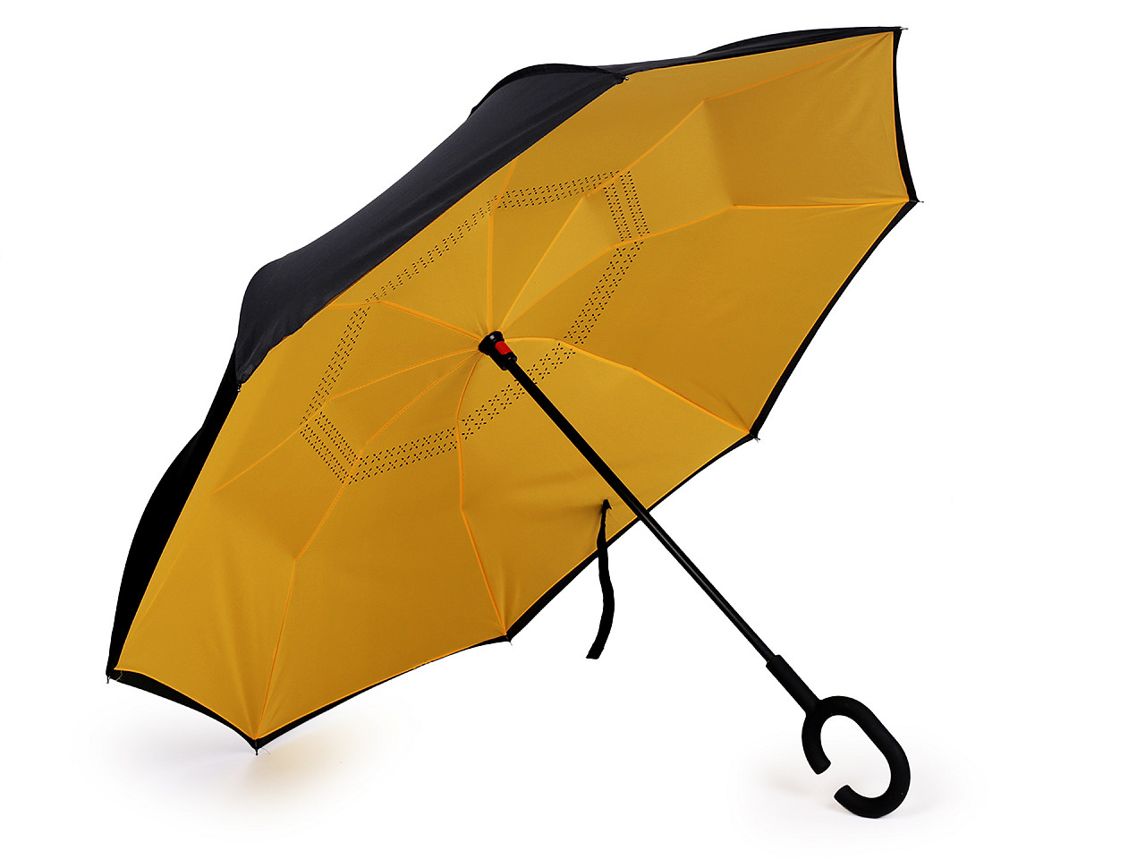Umbrelă inversată cu două straturi, galbenă, 1 buc