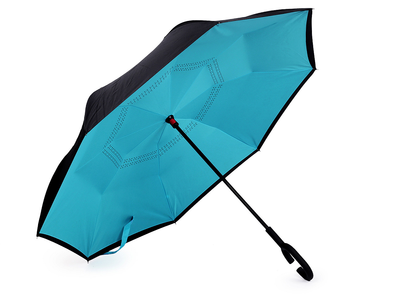 Umbrelă inversată cu două straturi, albastru turcoaz, 1 buc