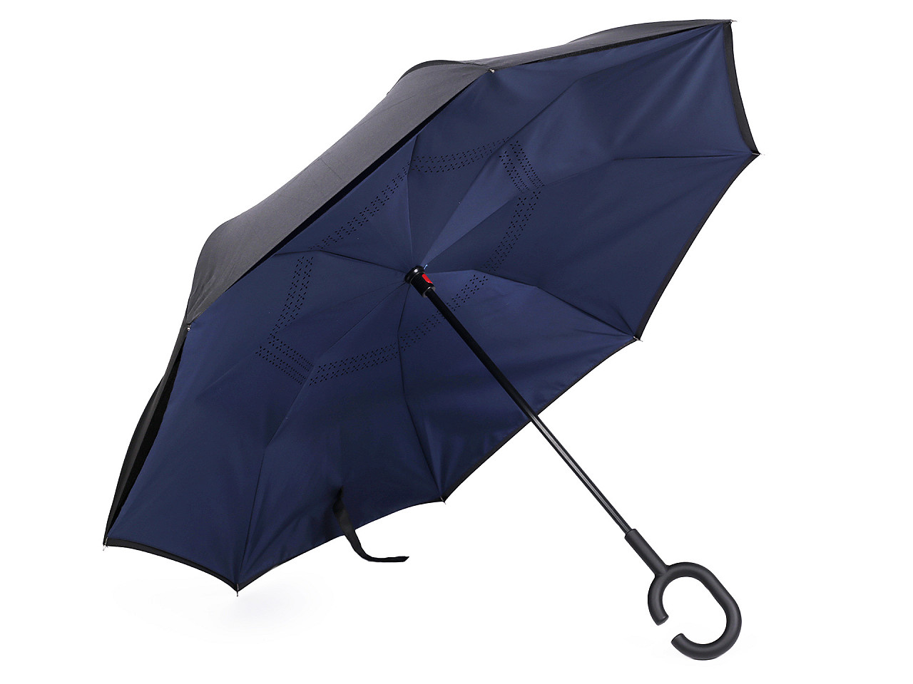 Umbrelă inversată cu două straturi, albastru închis, 1 buc