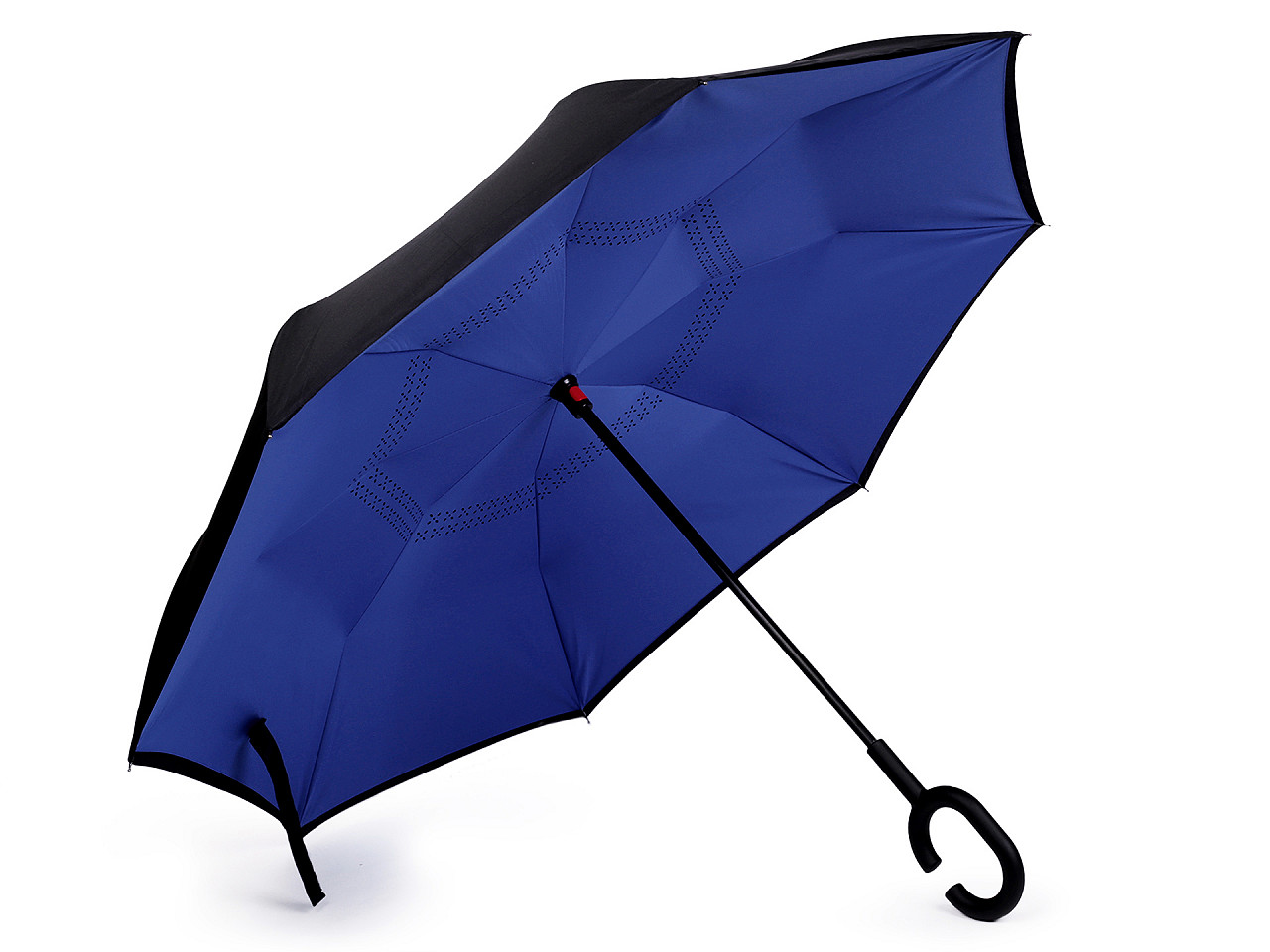 Umbrela inversată cu două straturi, albastru safir, 1 buc