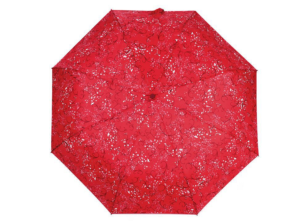 Umbrelă de damă pliabilă, roșie, 1 buc