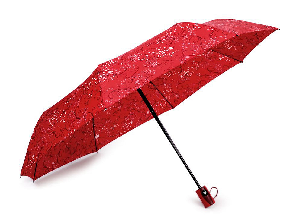 Ladies folding umbrella, red, 1 pc